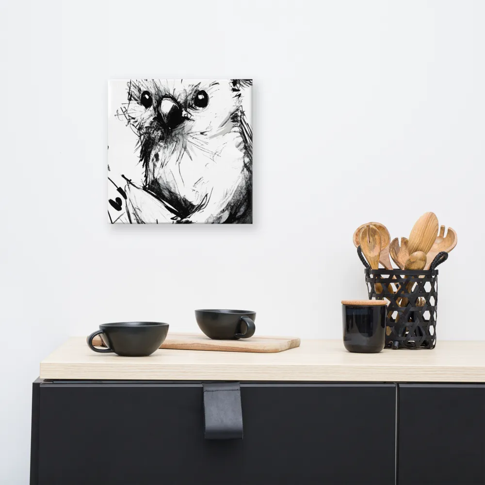 Whimsical Koala in Ink | Canvas | 12″×12″