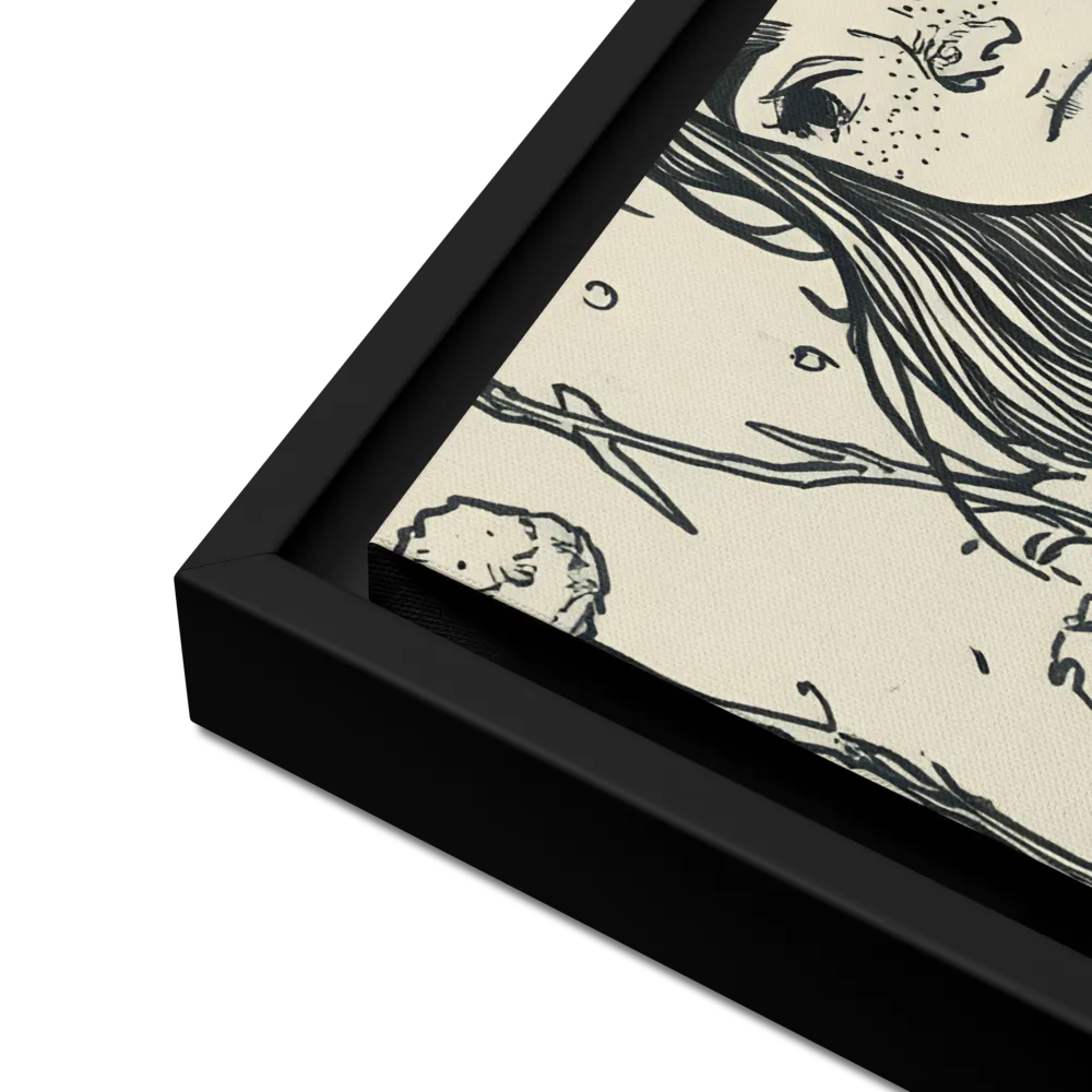A Young Guardian of Nature | Canvas with Black Frame | 16″×20″