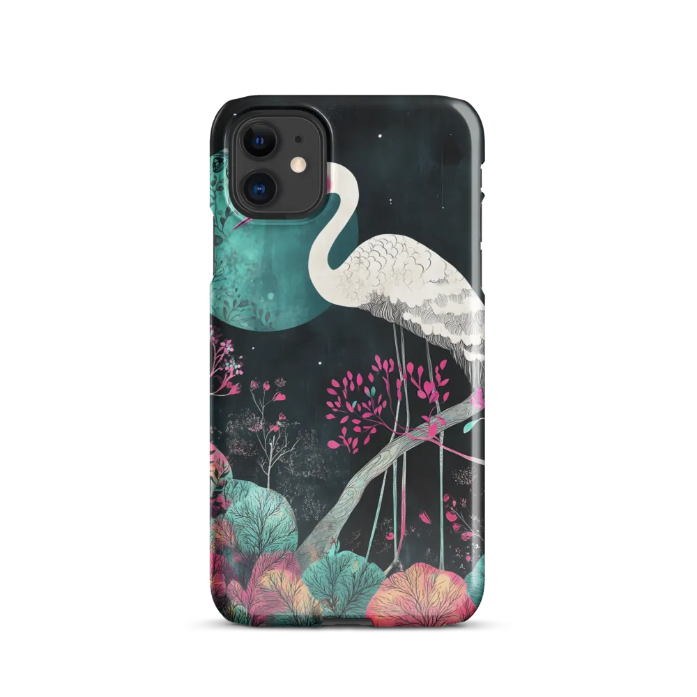 Ethereal Presence: Heron in a Floral Dreamscape