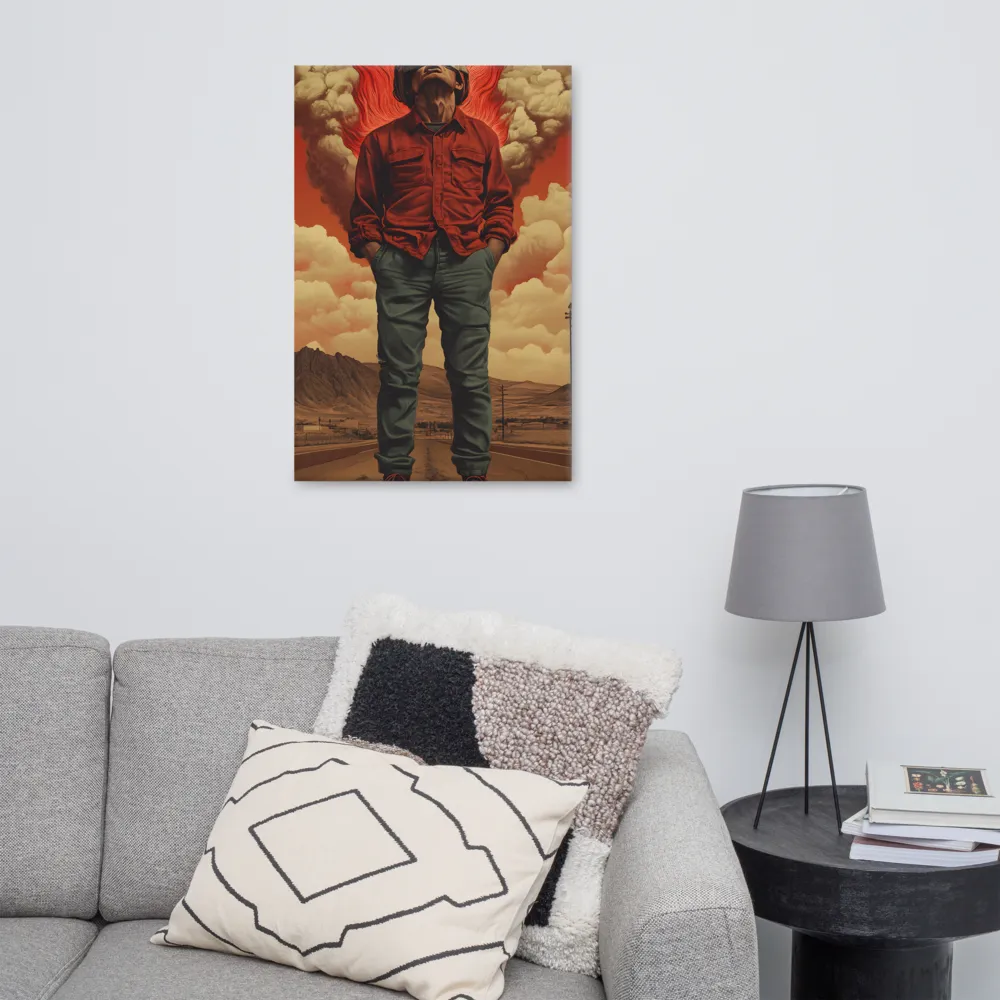 Defiant Spirit in a Surreal Landscape | Canvas | 24″×36″
