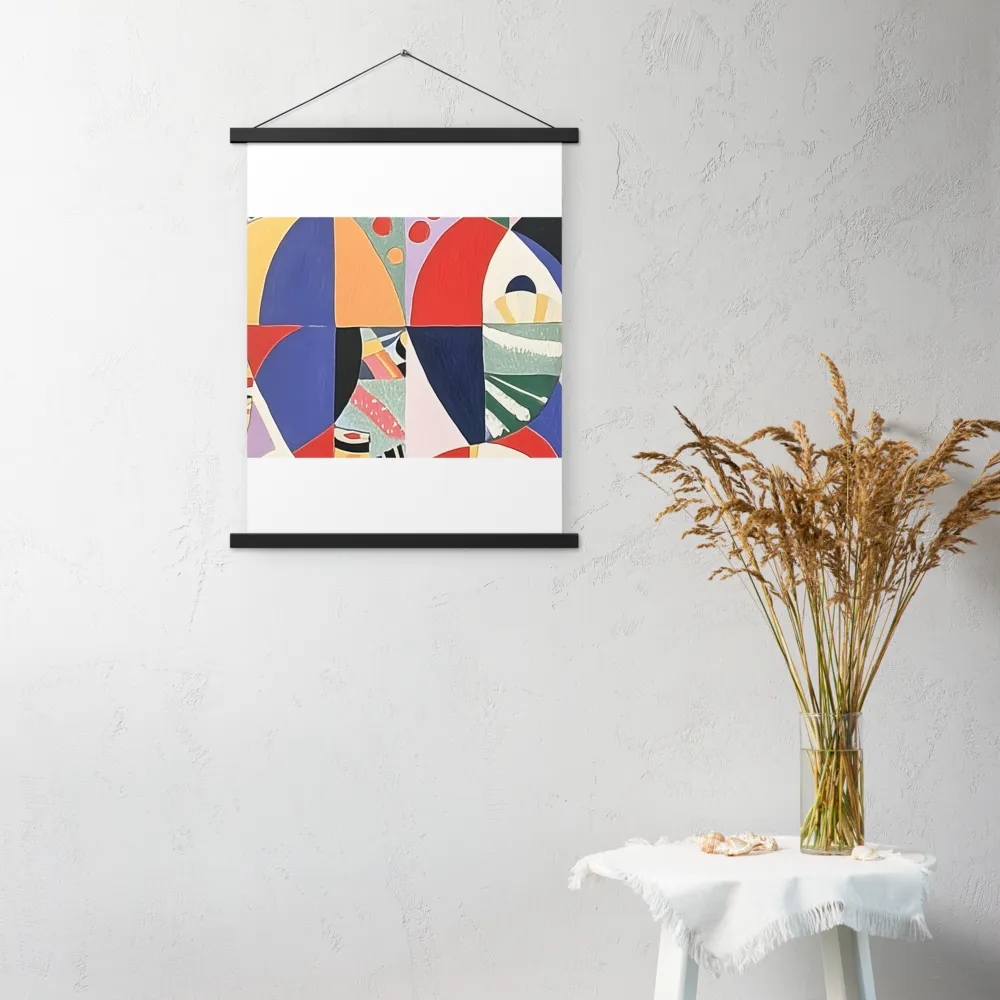 Dynamic Mosaic Symmetry | Poster With Black Wood Hanger | 18″×24″