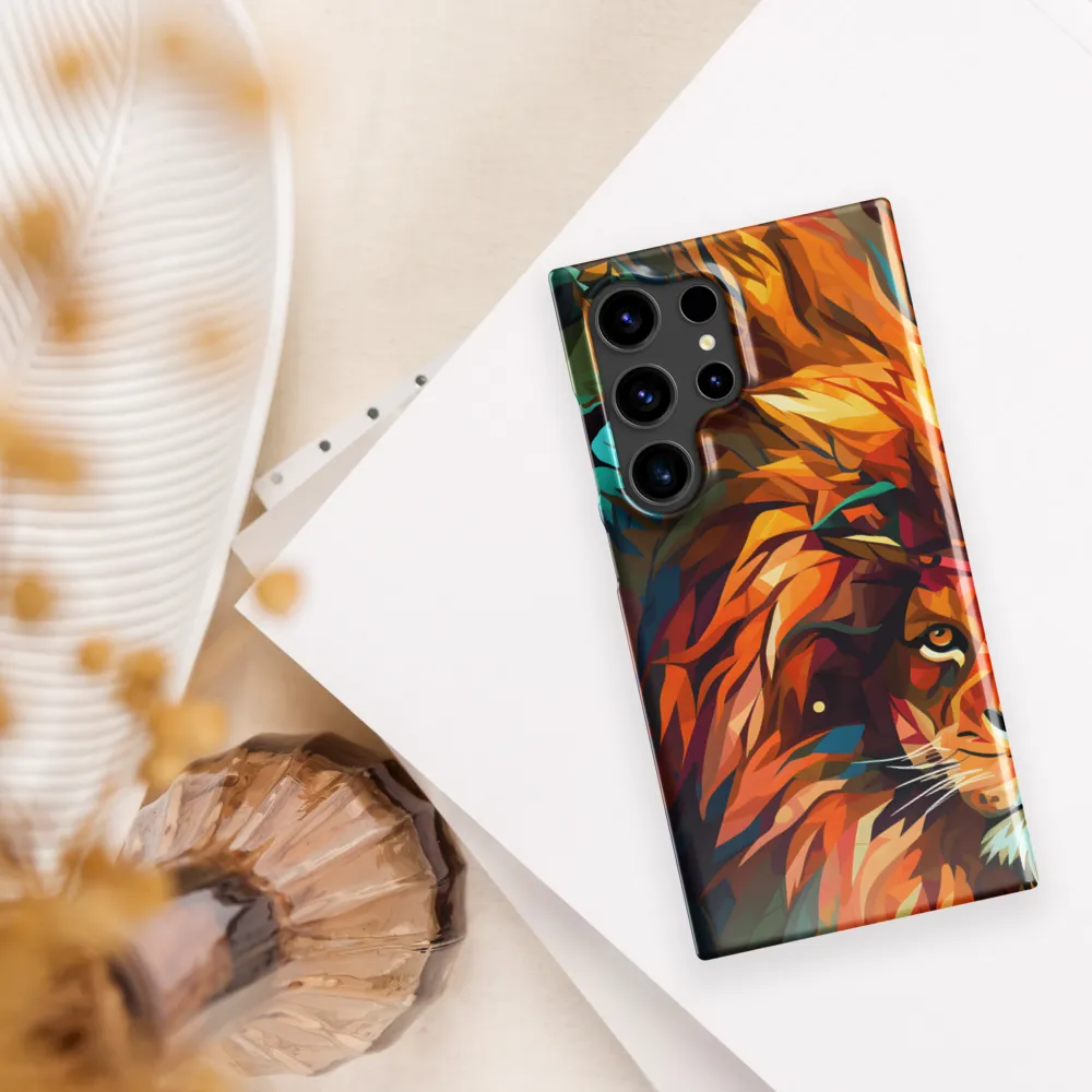 Majestic Gaze: The Polygonal Lion