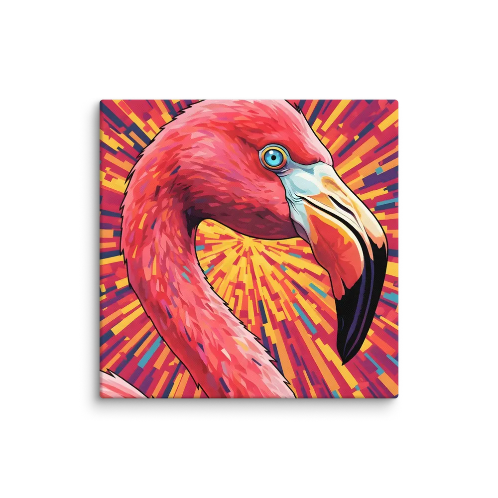 Radiant Flamingo 
 Canvas | 18″x 18″