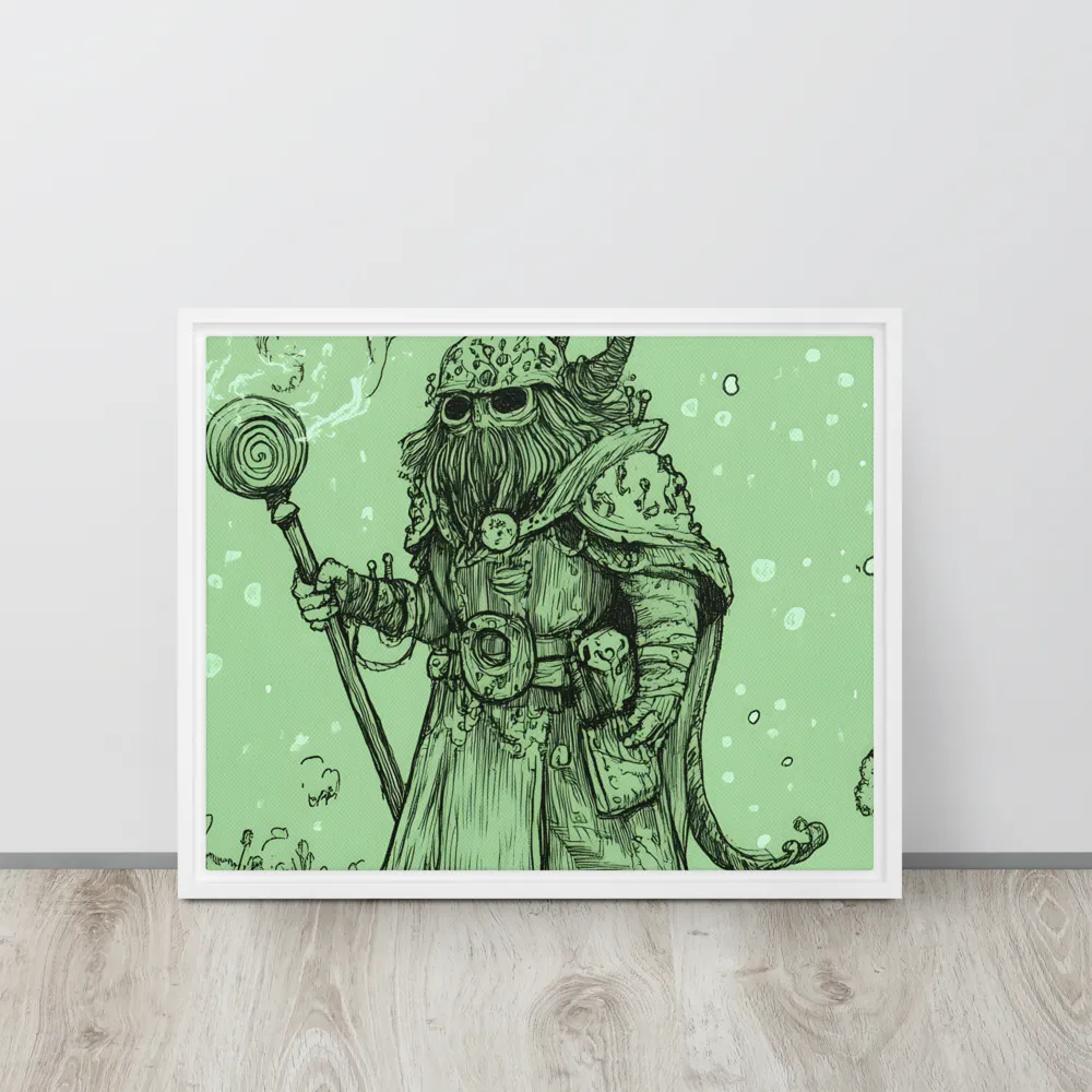 The Enigmatic Wizard | Canvas with White Frame | 16″×20″