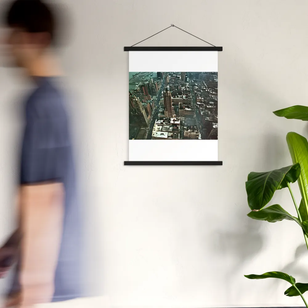 Aerial Symphony of Urban Life | Poster With Black Wood Hanger | 18″×24″