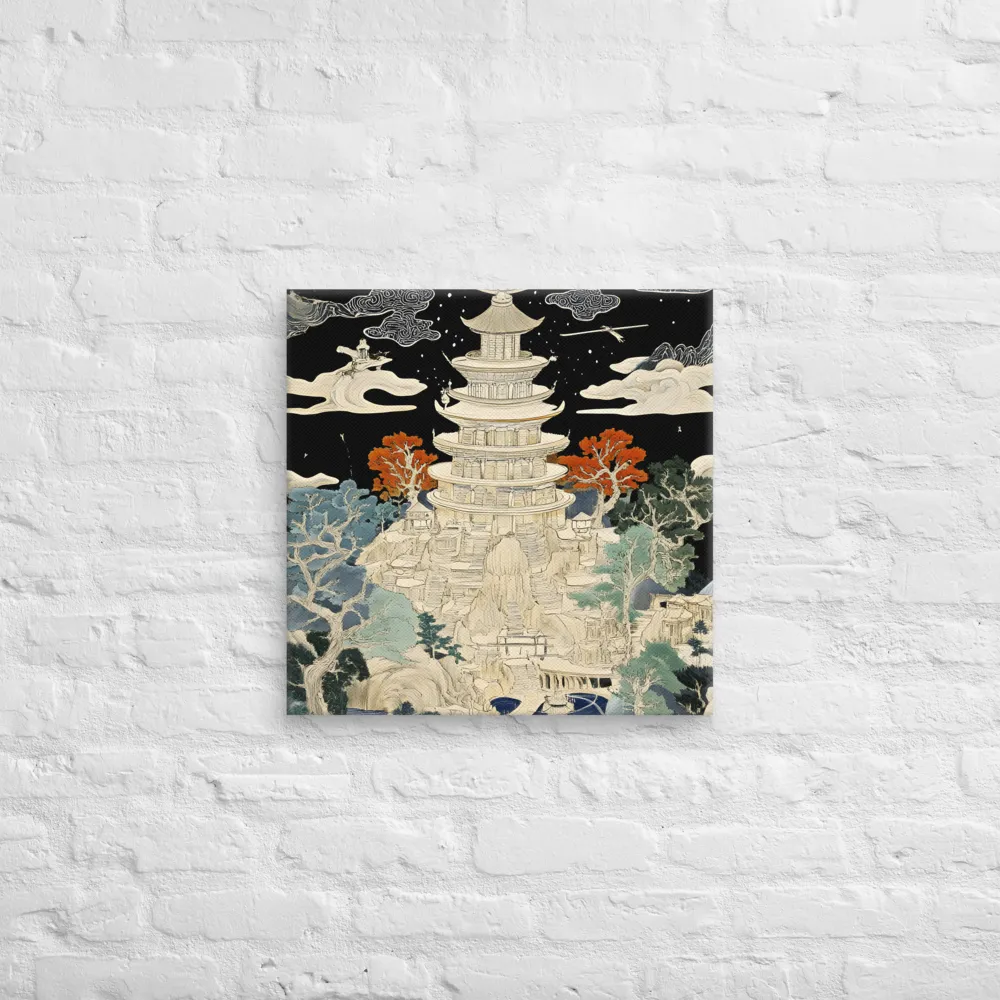 Whispers of the Pagoda | Canvas | 20″×20″