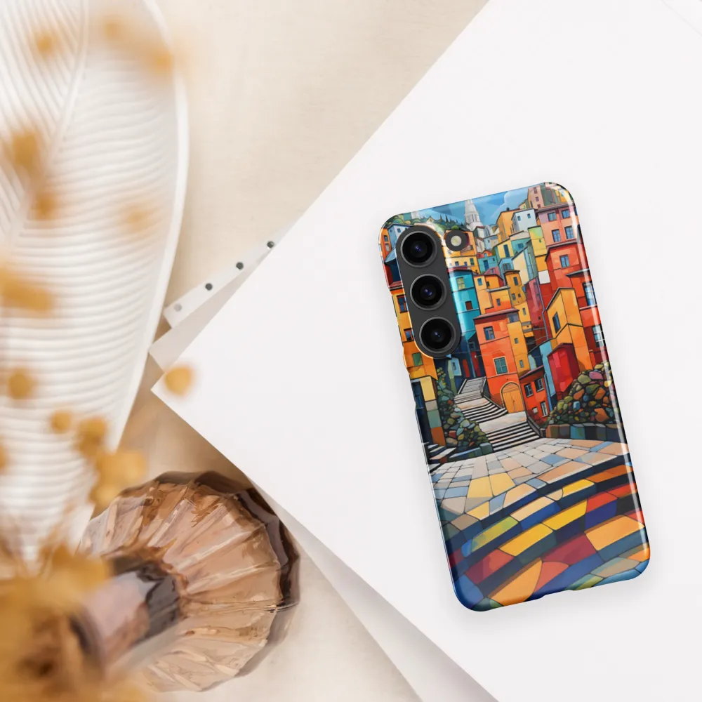 Vibrant Village: A Cubist Journey