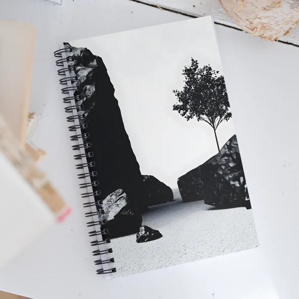 Serenity in Monochrome | Spiral Notebook