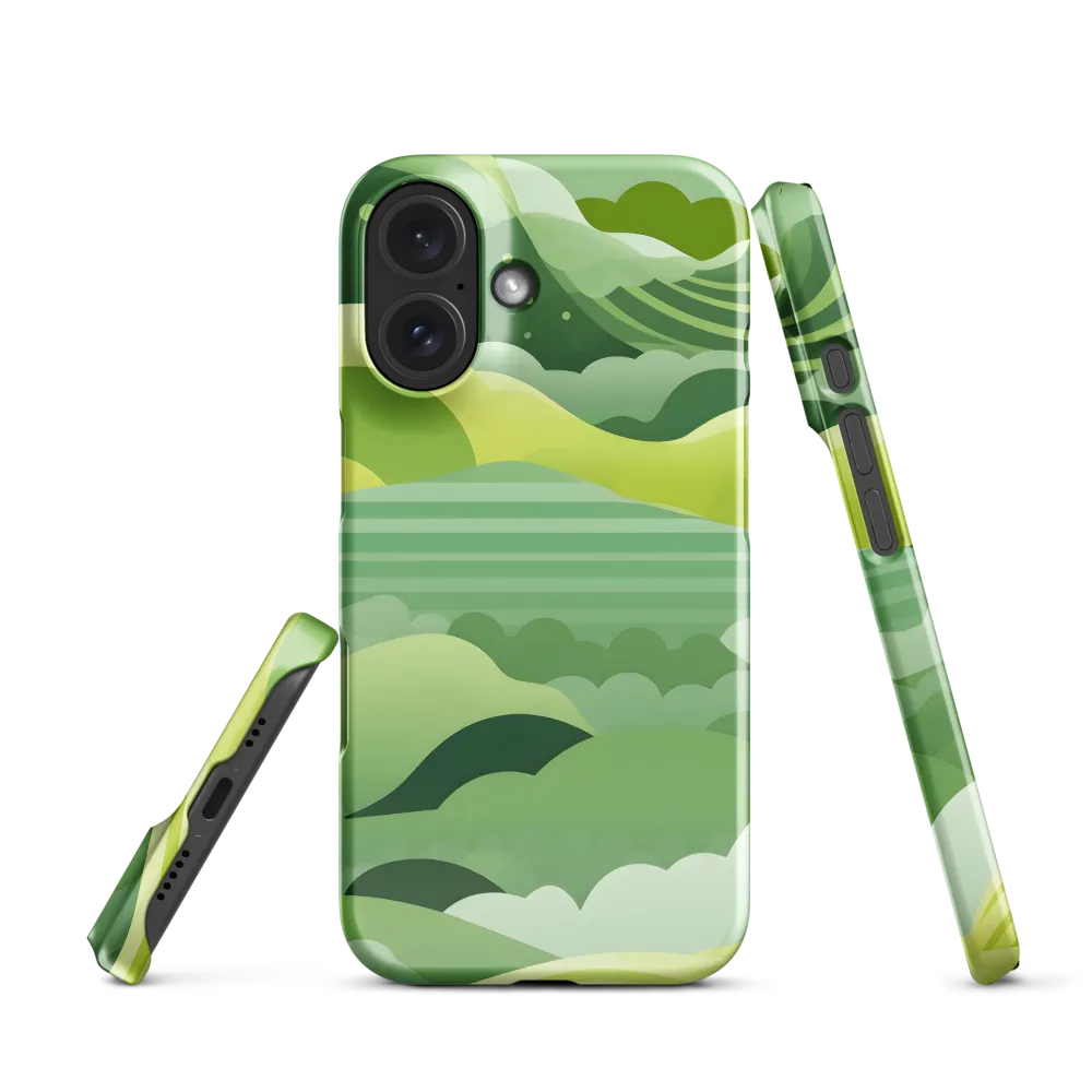 Tranquility in Green Waves | Phone Case |  16 | Snap Case | Glossy