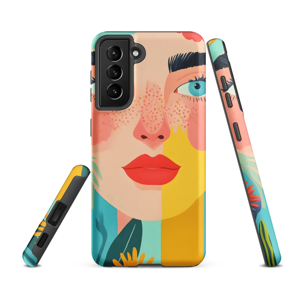 Floral Serenity: A Modern Portrait