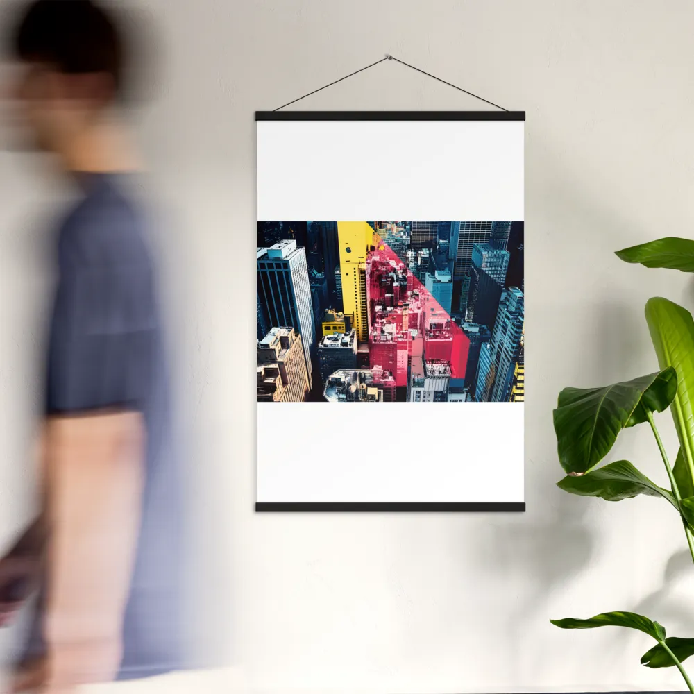 Dynamic Urban Symphony | Poster With Black Wood Hanger | 24″×36″