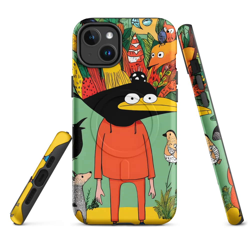Whimsical Encounter in a Colorful Jungle
