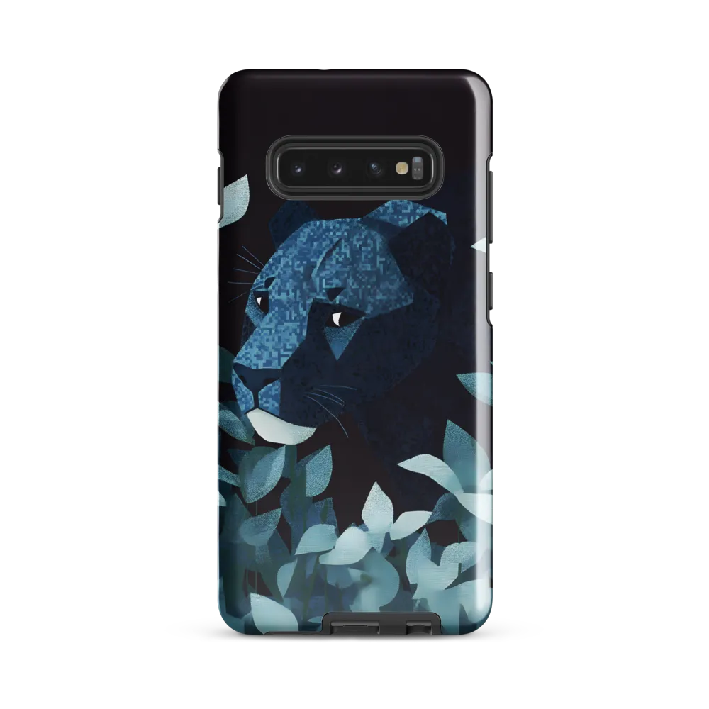 Lurking Blue: The Panther's Gaze | Phone Case |  S10 Plus | Tough Case | Glossy