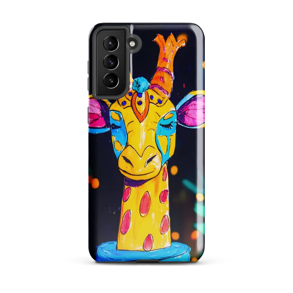 Whimsical Giraffe in Vibrant Colors