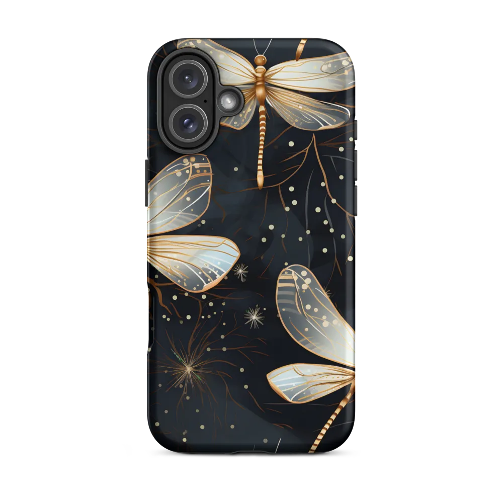 Ethereal Dance: Dragonflies in a Midnight Garden