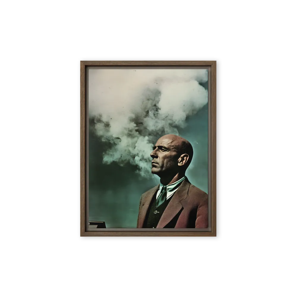 Clouded Thoughts | Canvas with Brown Frame | 9″×12″