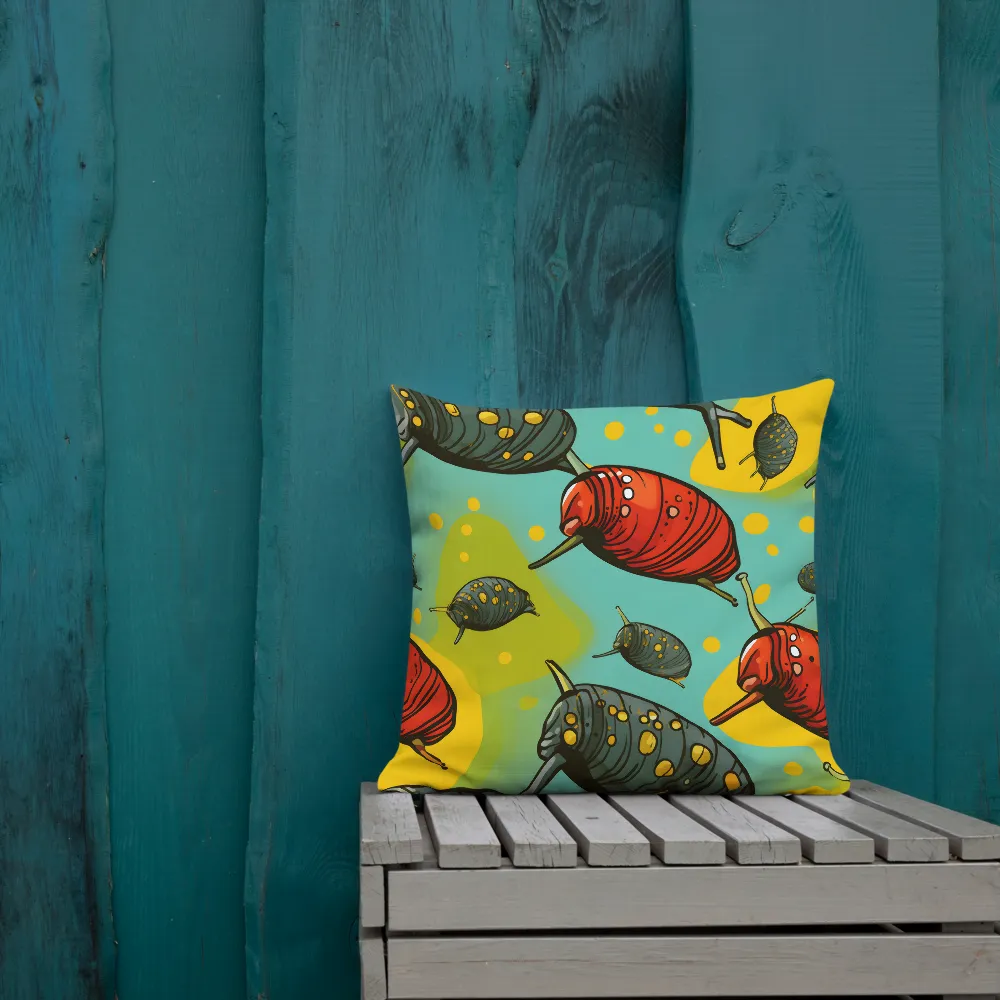 Whimsical Snails in Motion | Pillow | 18″×18″