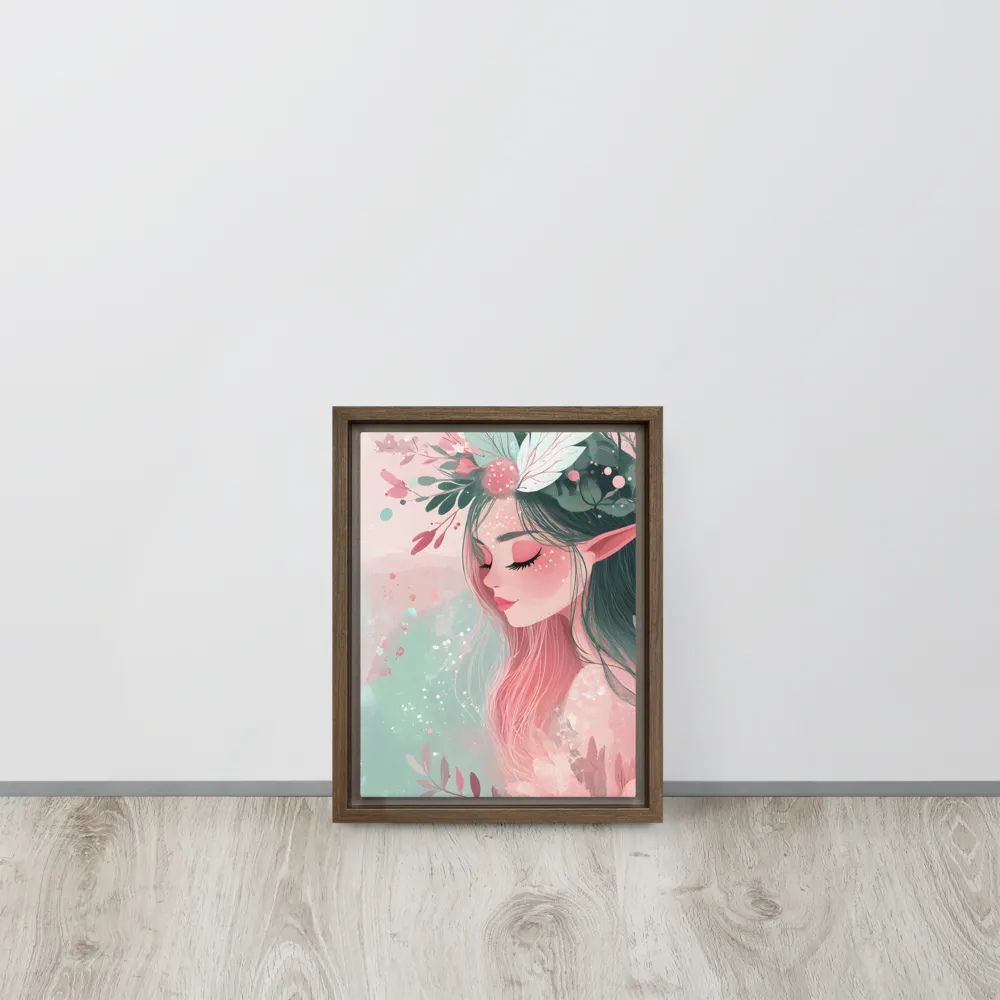 Whispers of Nature | Canvas with Brown Frame | 9″×12″