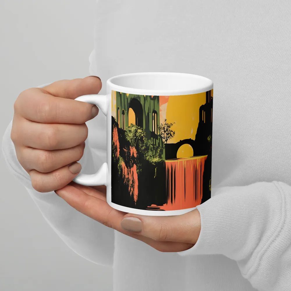 Elysian Echoes: A Surreal Reflections | Mug with White inside | 11 oz