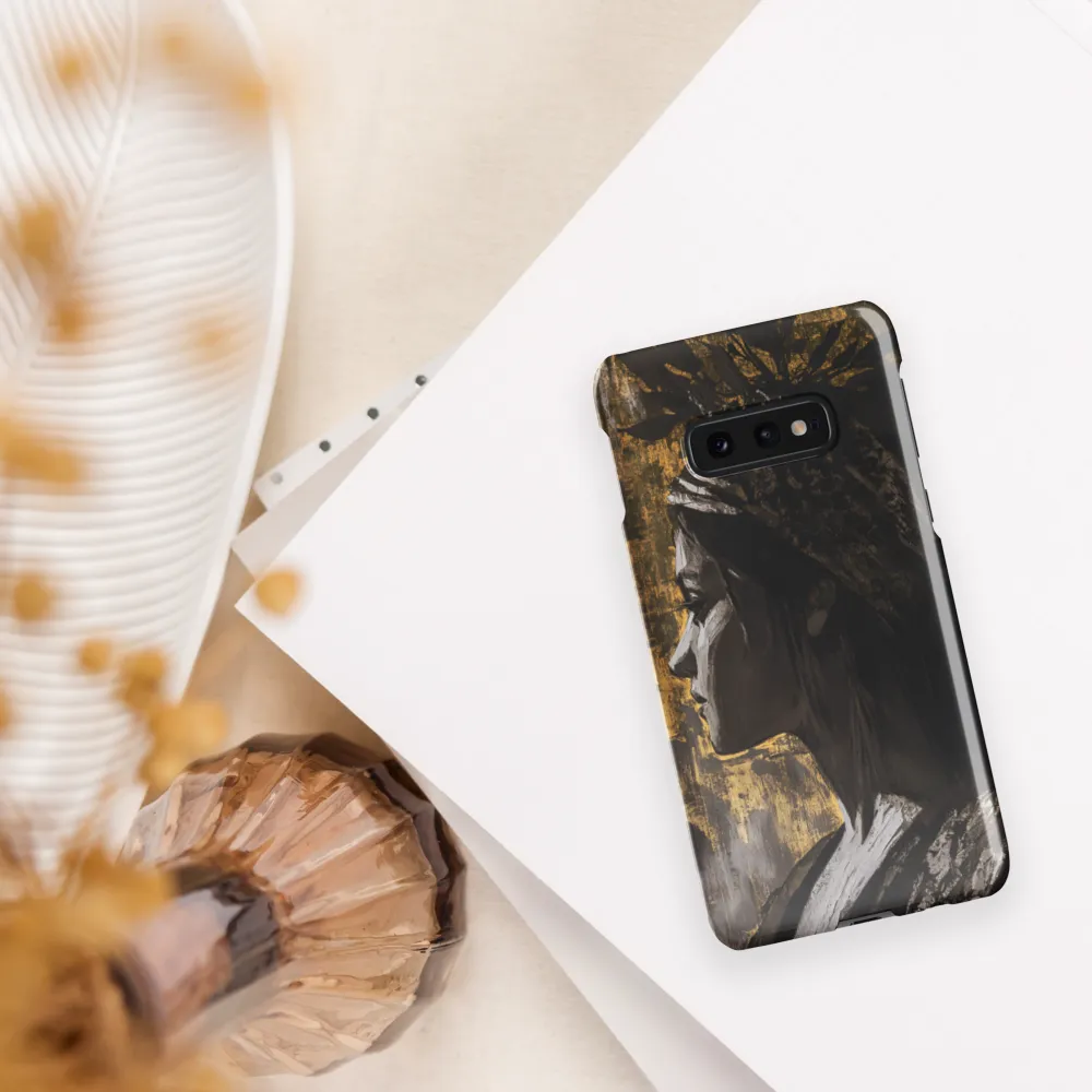 Golden Elegance: A Modern Profile Portrait