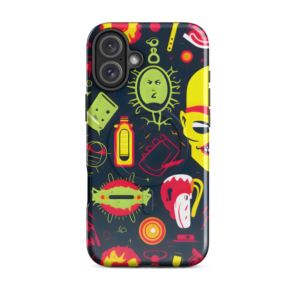 Neon Revelry: A Quirky Exploration of Modern Pop Art | Phone Case |  16 Plus | MagSafe® Tough Case | Glossy