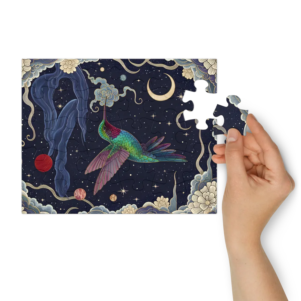 Celestial Hummingbird 
 Jigsaw Puzzle in Tin Box