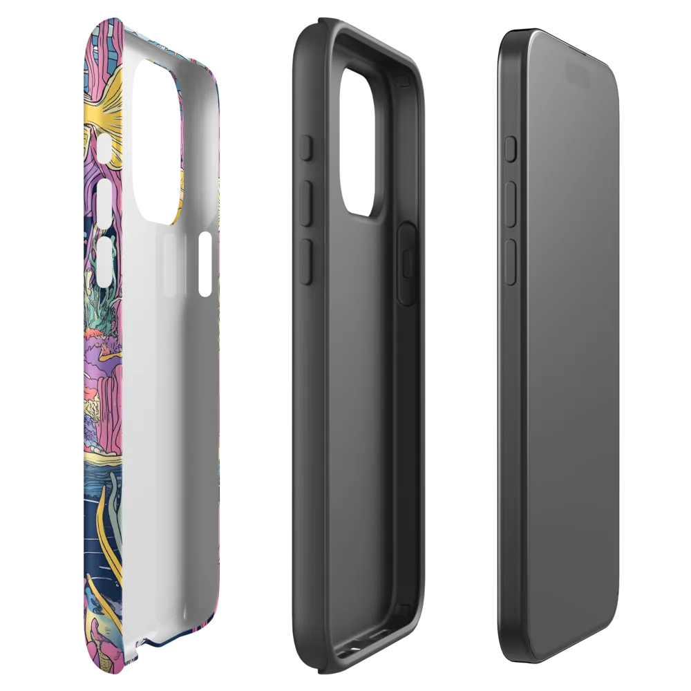 Underwater Dreamscape: A Playful Encounter | Phone Case |  15 Pro Max | Tough Case | Matte