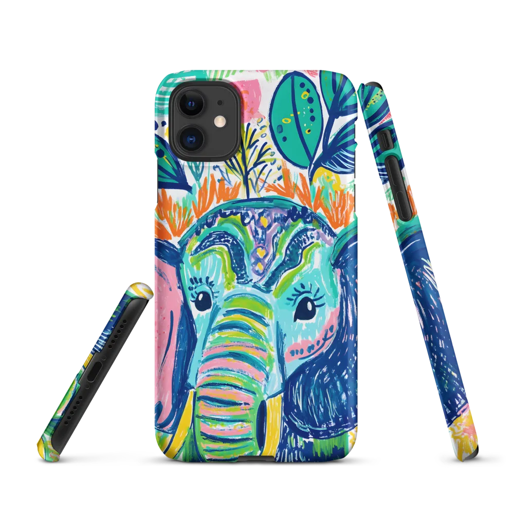 Whimsical Elephant Portrait | Phone Case |  11 | Snap Case | Matte