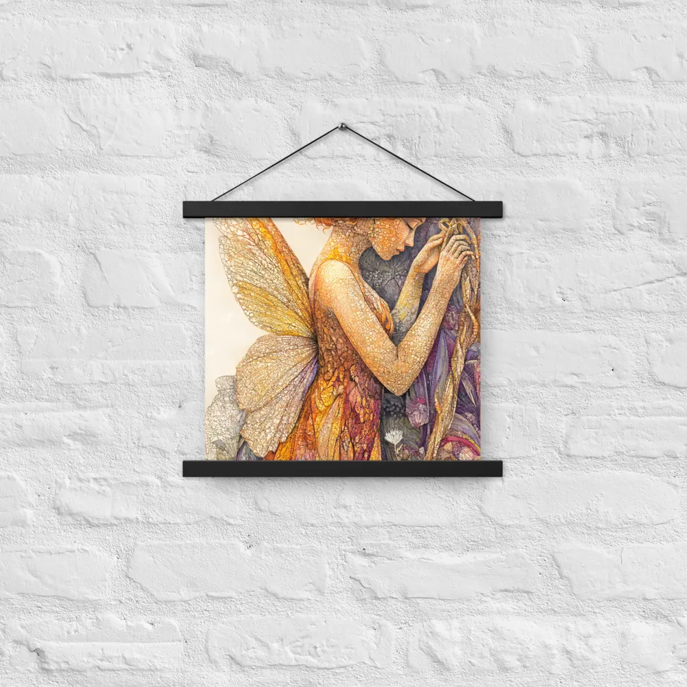 Whispers of the Frosted Meadow | Poster With Black Wood Hanger | 14″×14″