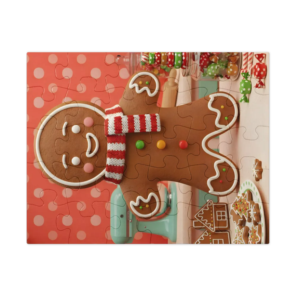 Gingerbread Cheer 
 Jigsaw Puzzle in Tin Box