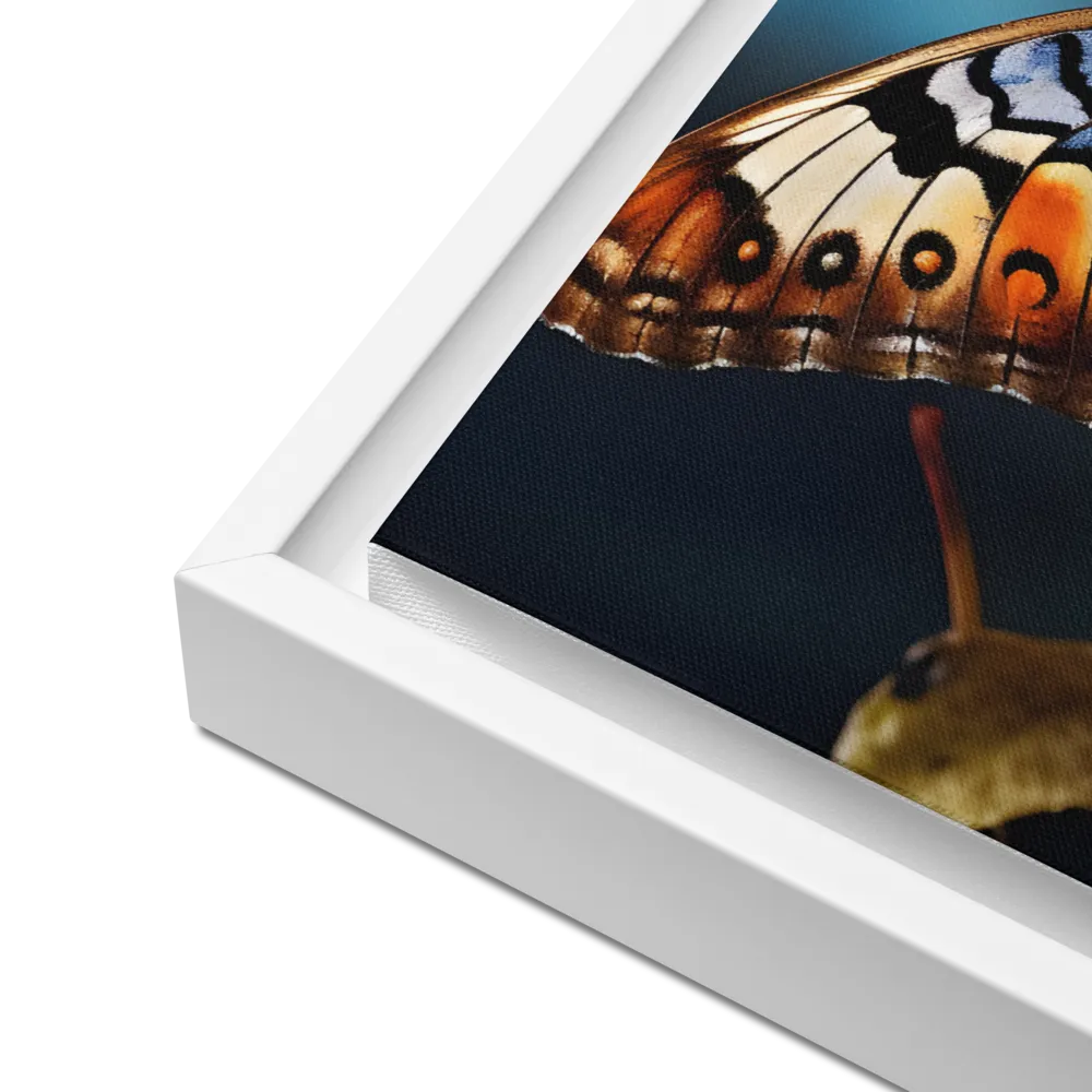 Harmony in Color: The Butterfly | Canvas with White Frame | 18″×24″