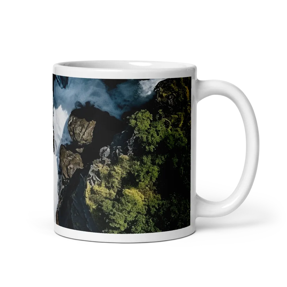 Eternal Flow: The Serene Cascade | Mug with White inside | 11 oz