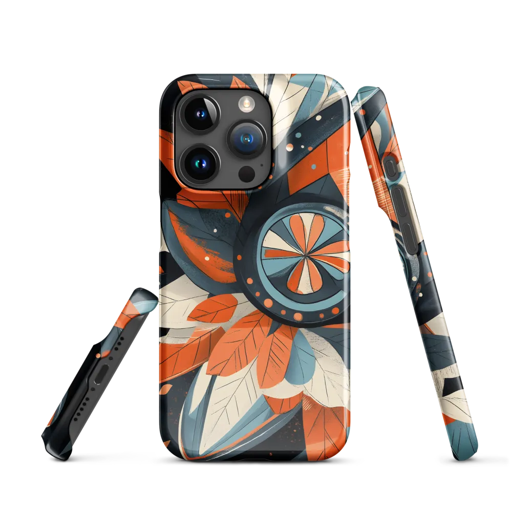 Floral Symphony in Orange and Teal