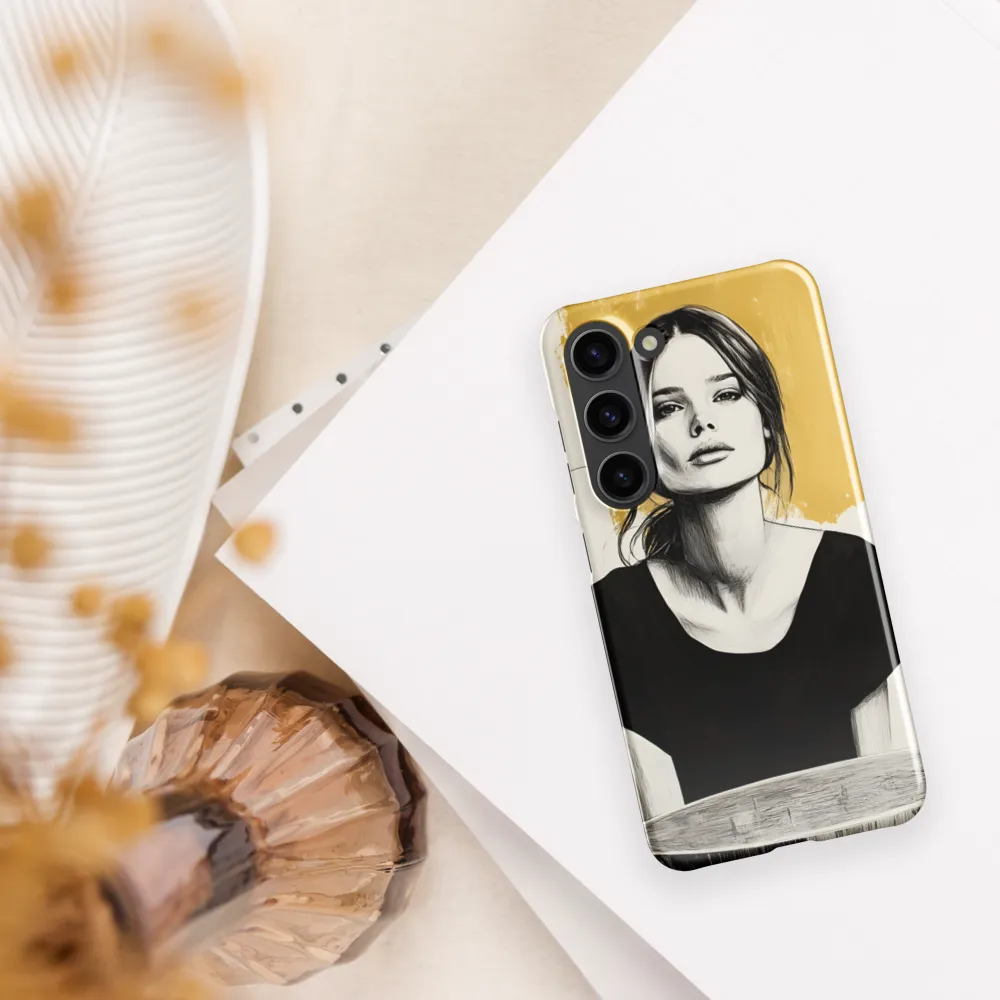 Golden Serenity: A Minimalist Portrait