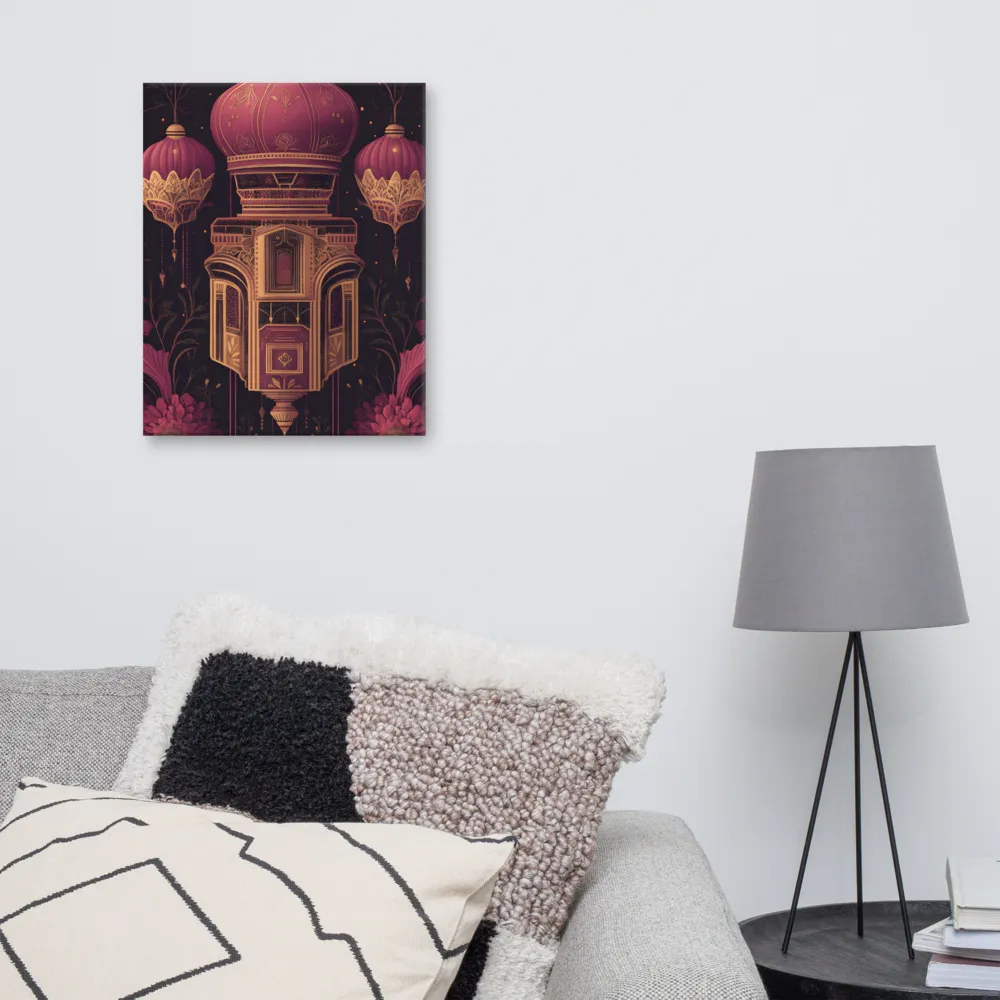 Ornate Harmony: A Digital Floral Architecture | Canvas | 16″×20″