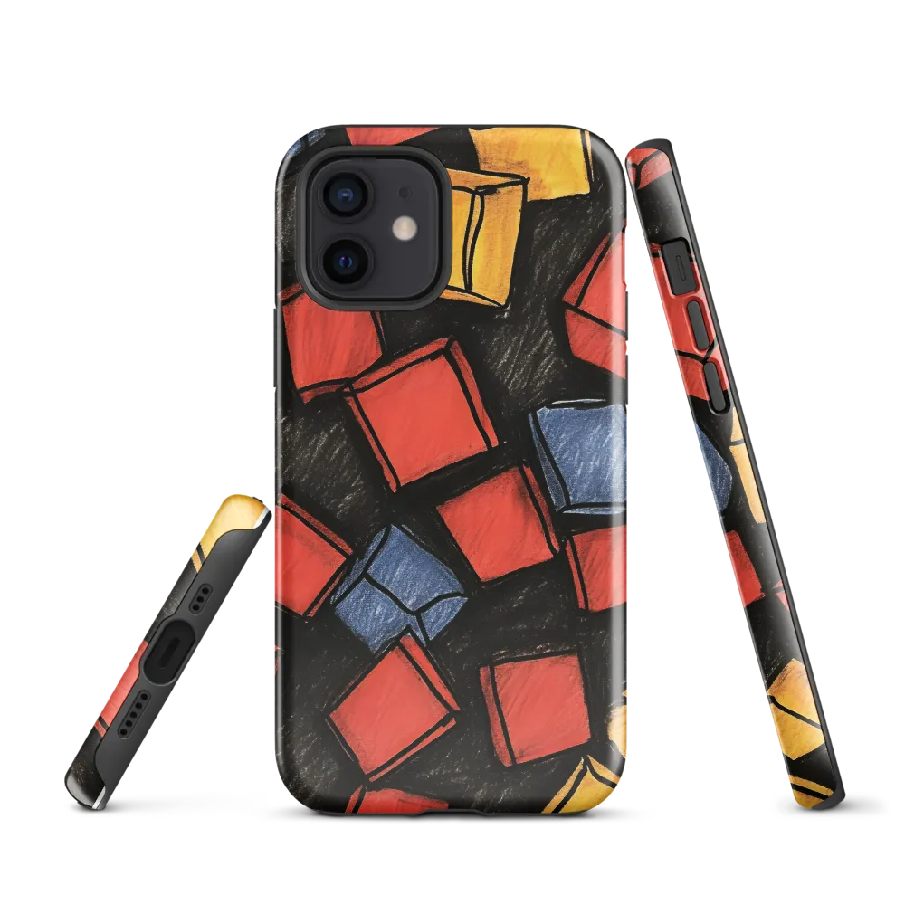 Vibrant Geometry in Motion | Phone Case |  12 | Tough Case | Glossy