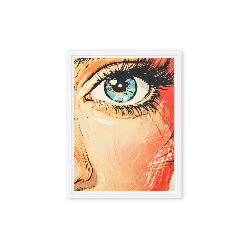 Gaze of Emotion | Canvas with White Frame | 9″×12″