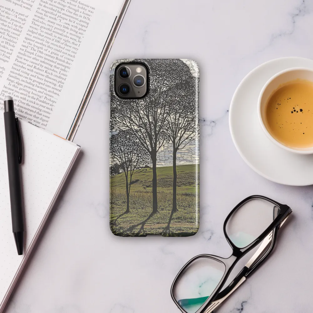 Tranquil Shadows: A Silhouette of Nature | Phone Case |  11 Pro Max | Snap Case | Glossy