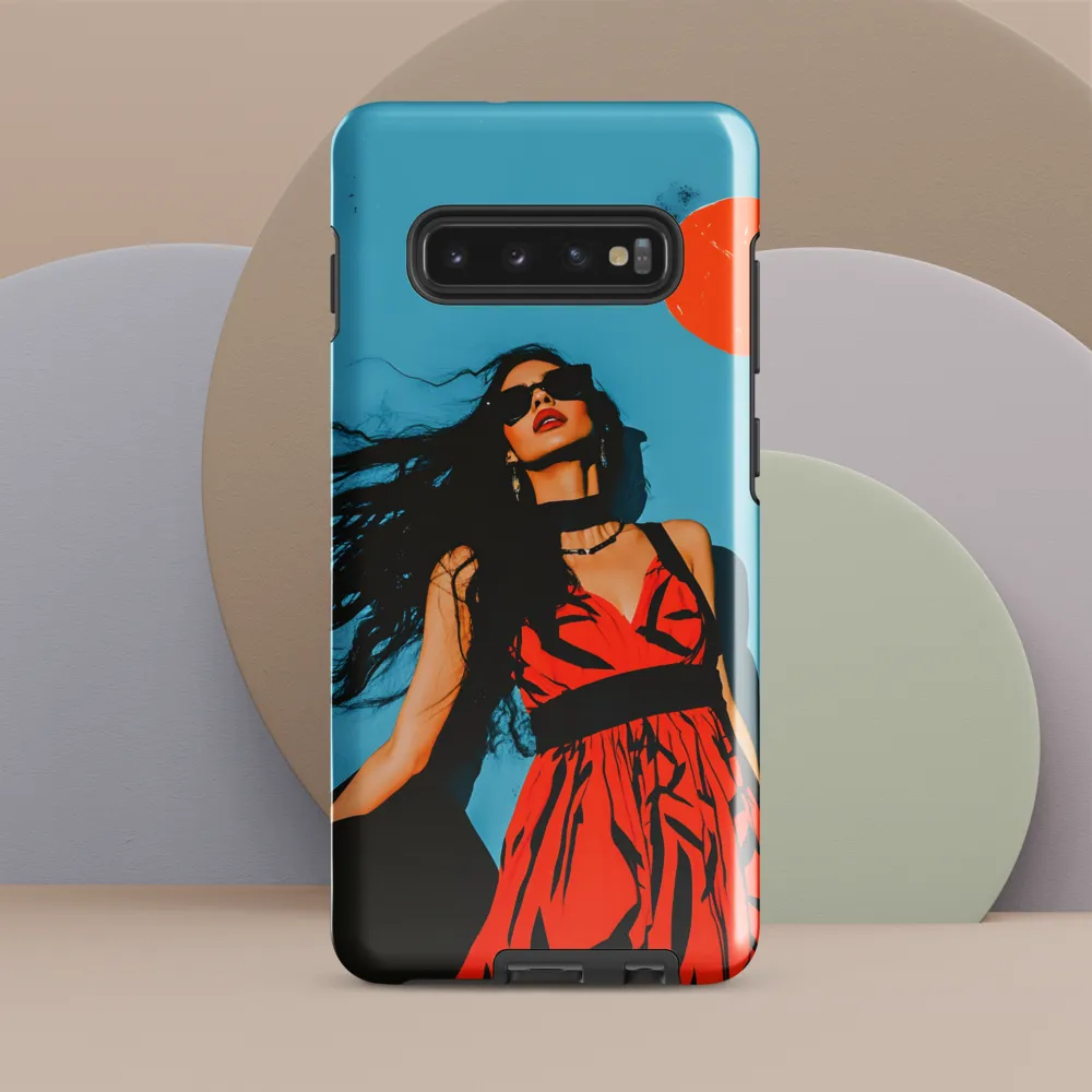 Sunset in Fashion: A Modern Portrait | Phone Case |  S10 Plus | Tough Case | Glossy