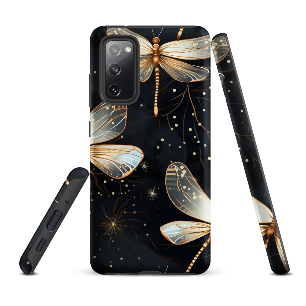 Ethereal Dance: Dragonflies in a Midnight Garden