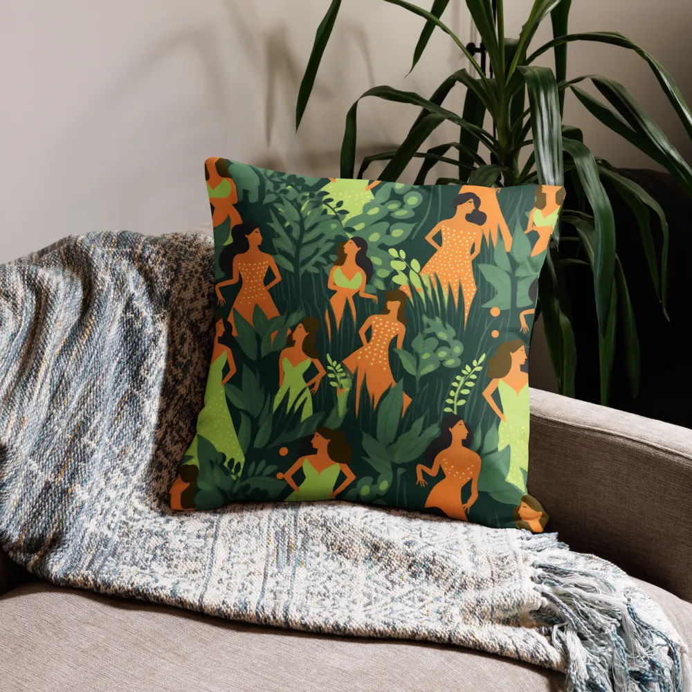 Playful Harmony in Patterns | Pillow Case | 22″×22″