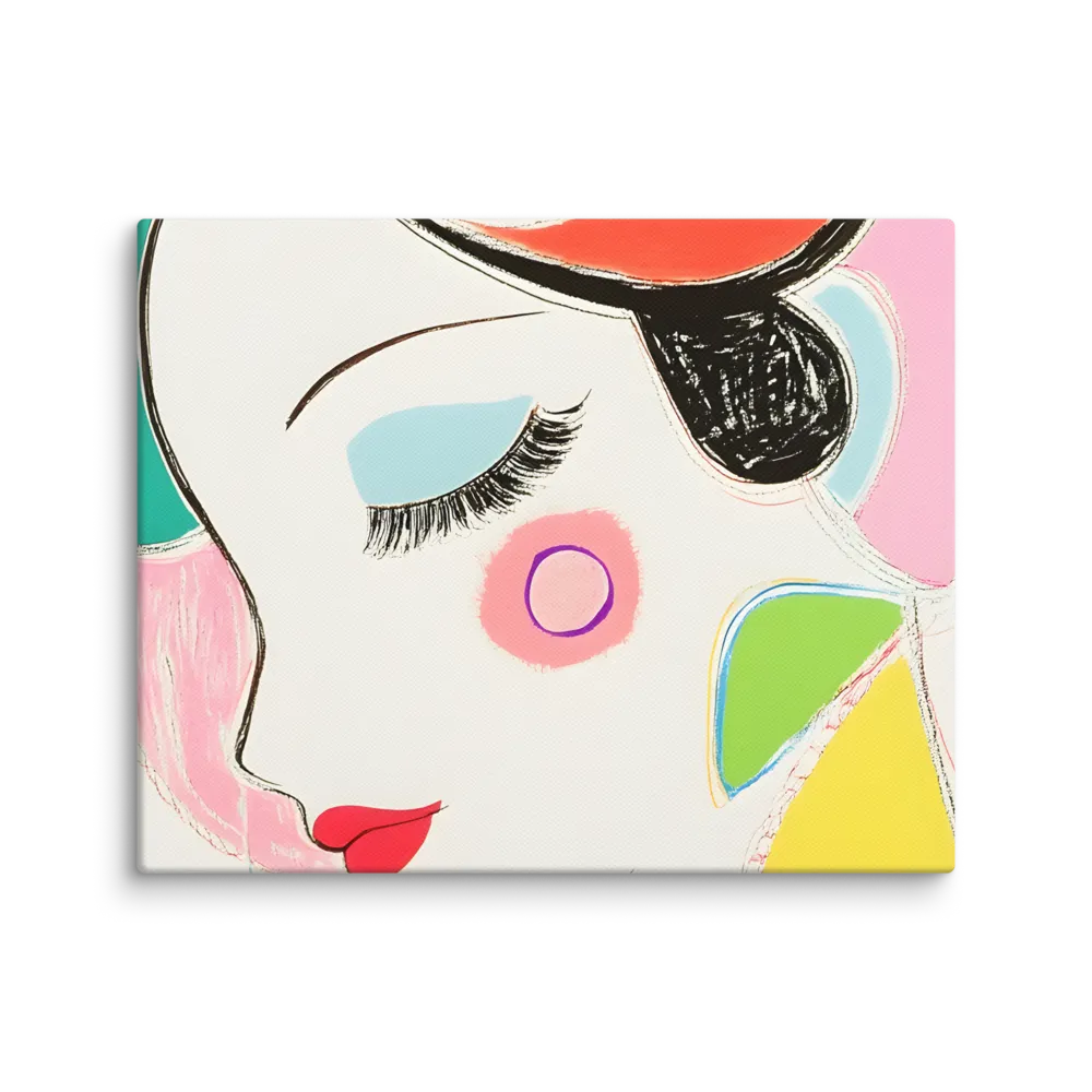 Whimsical Portrait in Colorful Abstraction | Canvas | 8″×10″