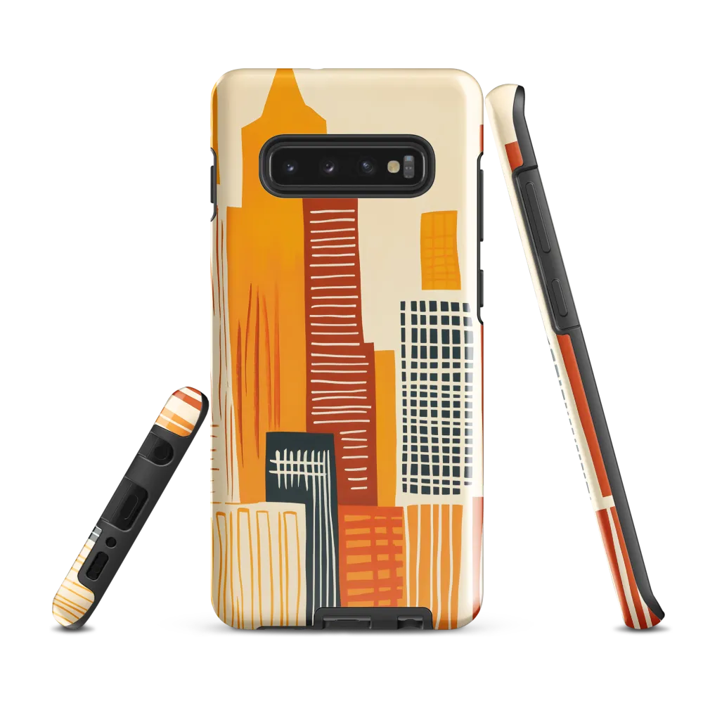 Urban Melodies: A Modern Cityscape | Phone Case |  S10 Plus | Tough Case | Glossy