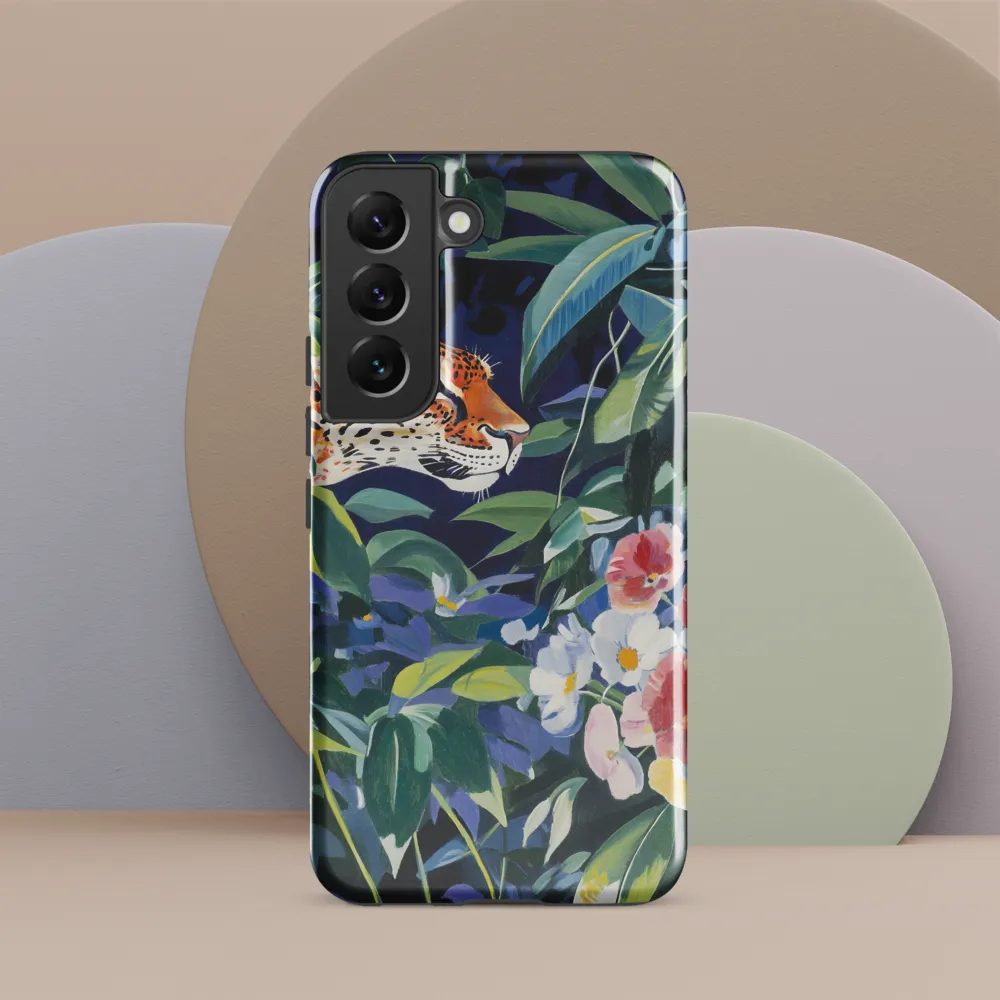 Hidden Majesty: The Jaguar Amongst Tropical Splendor | Phone Case |  S22 | Tough Case | Glossy