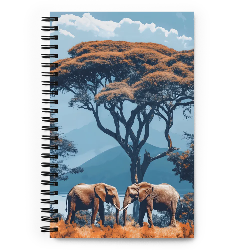 Elephants Amidst Serenity | Spiral Notebook