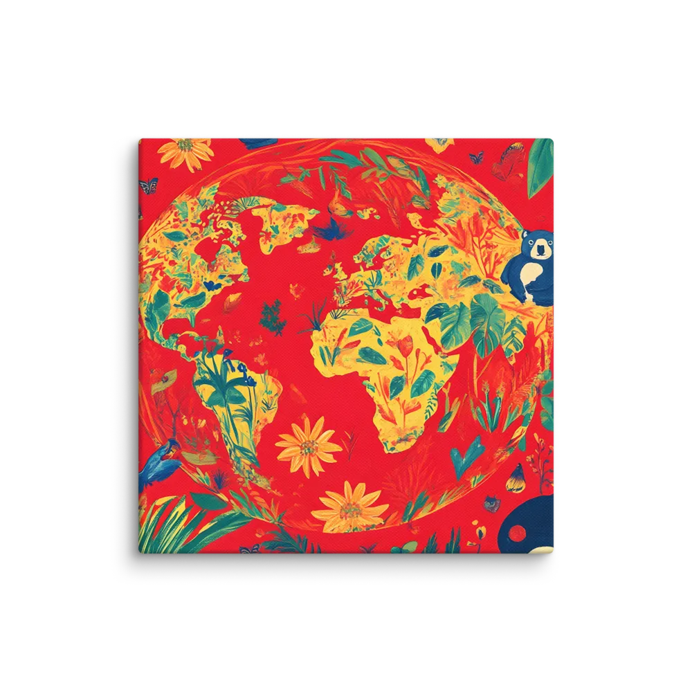 Celebration of Life on Earth | Canvas | 16″×16″