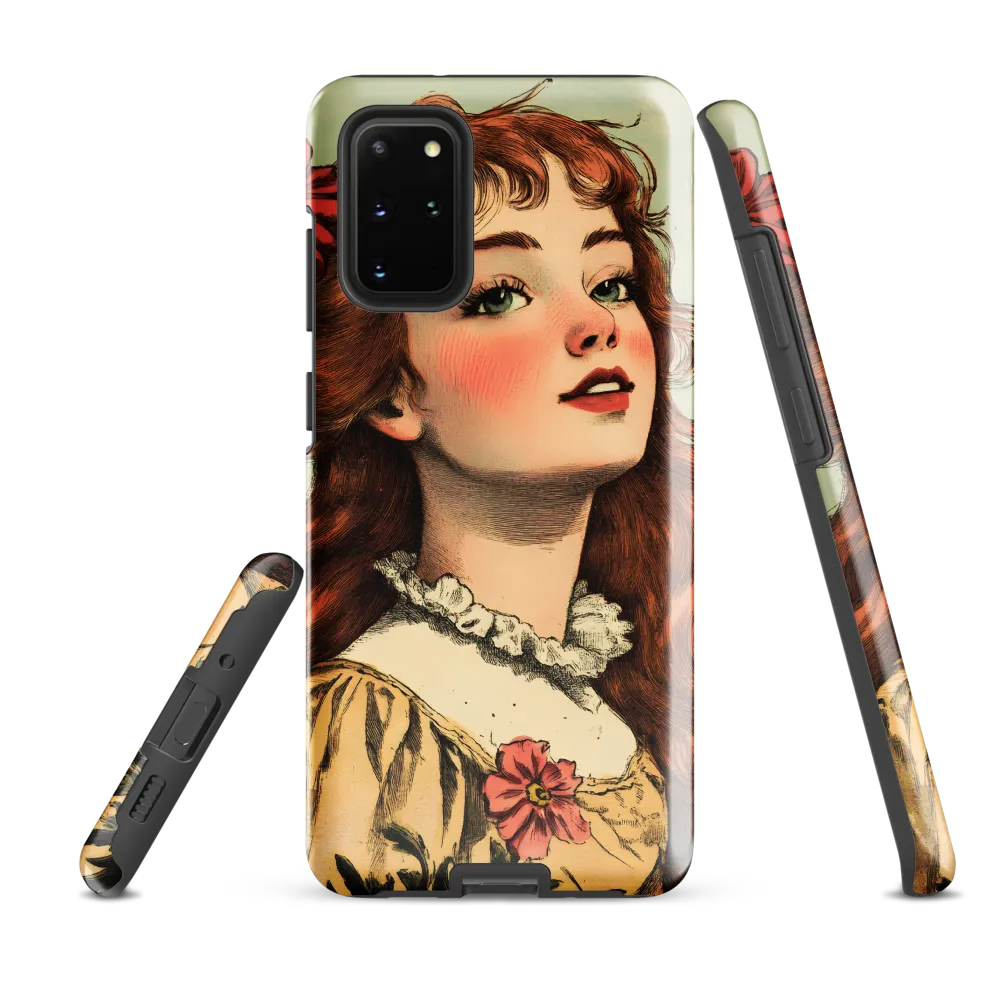 Whimsical Portrait of a Flower-Adorned Girl