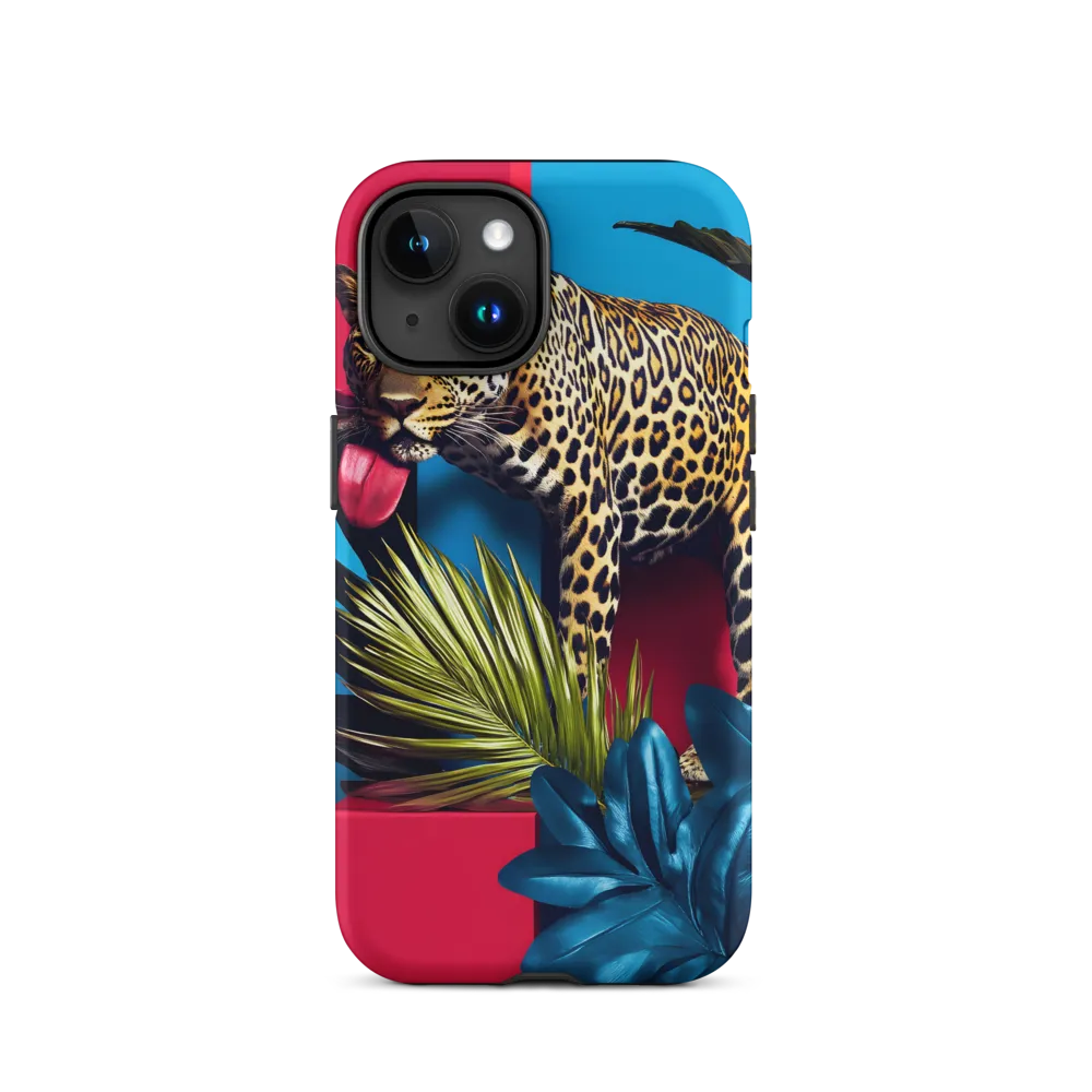 Playful Leopard in Vibrant Paradise