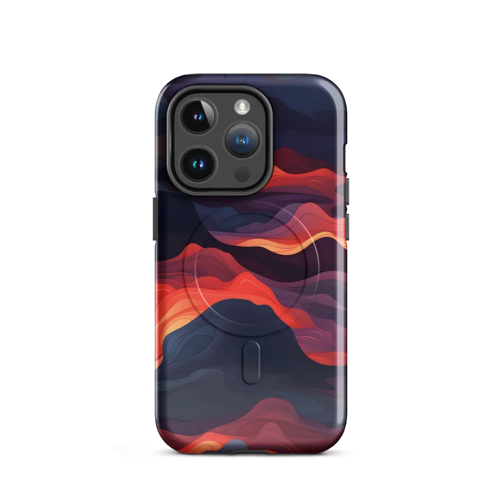 Ethereal Waves of Color | Phone Case |  14 Pro | MagSafe® Tough Case | Glossy
