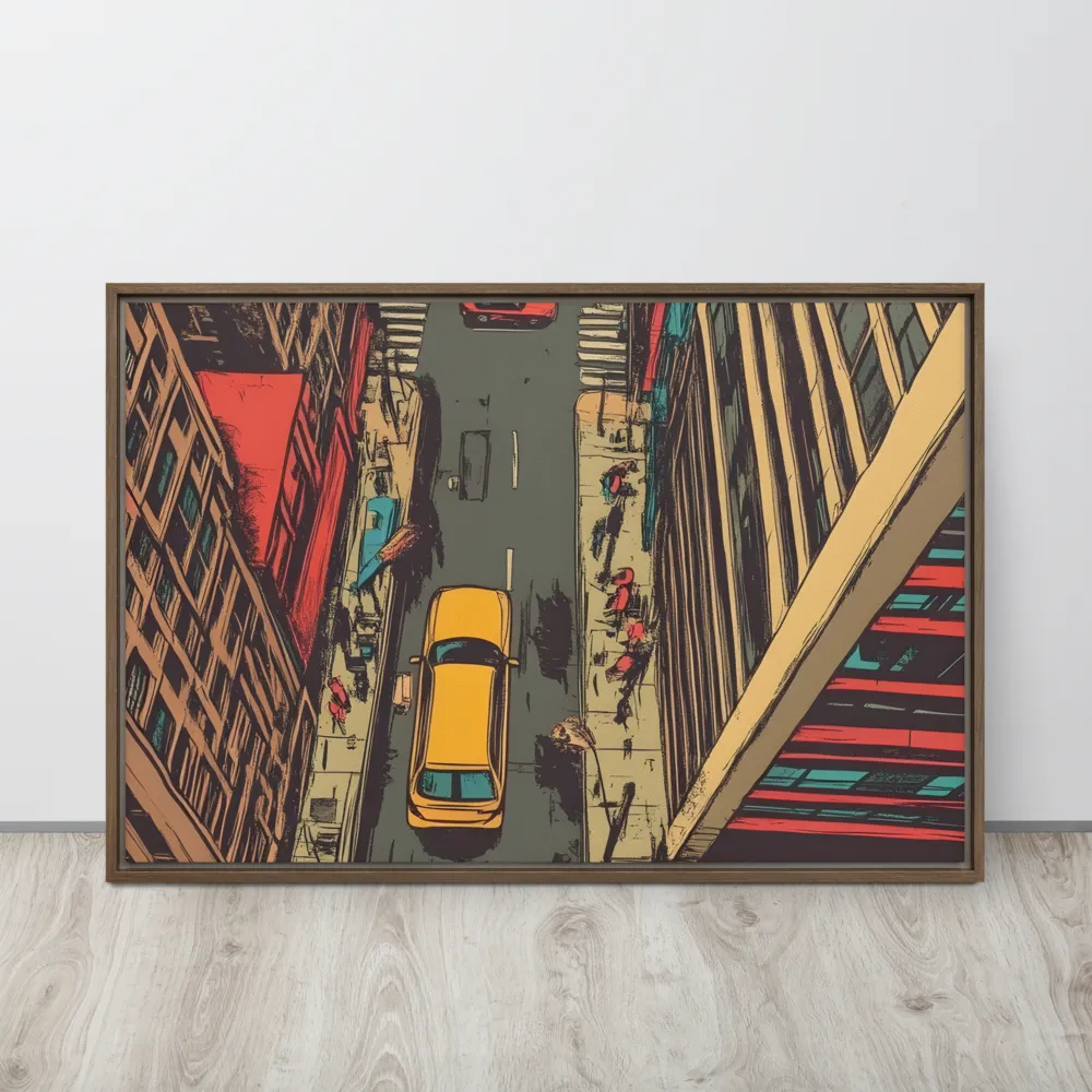 Urban Symphony | Canvas with Brown Frame | 24″×36″